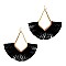 NEON TASSEL FAN BAROQUE EARRING