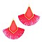 NEON TASSEL FAN BAROQUE EARRING