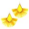 NEON TASSEL FAN BAROQUE EARRING