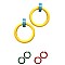 Funky Pop Color Combination Oversized Hoop Earring