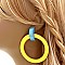 Funky Pop Color Combination Oversized Hoop Earring