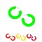 Clear Plastic Open-cut Round Hoop Fashion Earring
