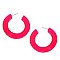 Clear Plastic Open-cut Round Hoop Fashion Earring