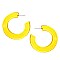 Clear Plastic Open-cut Round Hoop Fashion Earring