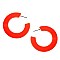 Clear Plastic Open-cut Round Hoop Fashion Earring
