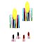 Retro Funky Multicolored Striped Acrylic Square Post Earring