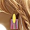 Retro Funky Multicolored Striped Acrylic Square Post Earring
