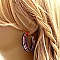 Striped Multicolored Retro Funky Clear Acrylic Open-cut Hoop Earring