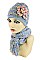 Pack of (12 pieces) ASSORTED COLOR BEANIE AND SCARF SETS FM-FH204