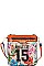 NICOLE LEE MESH TROPICAL PRINT CROSS BODY BAG