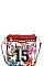 NICOLE LEE MESH TROPICAL PRINT CROSS BODY BAG