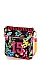 NICOLE LEE MESH TROPICAL PRINT CROSS BODY BAG