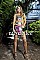 NICOLE LEE MESH TROPICAL PRINT CROSS BODY BAG