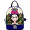 Front Pocket Cartoon Version Frida Kahlo Backpack