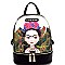 Front Pocket Cartoon Version Frida Kahlo Backpack