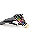 Rhinestone Embellished Grip Strap Key Chain