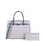 2-in-1 Pad-Lock Monogram Satchel Set + Wallet