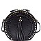 FL1143-LP Braided and Stud Round Cross Body