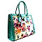 Spring Season Flower Print Divine Tote Purse