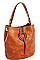 Classy Smooth PU Leather Fashion Chic Tasseled Hobo Bag JY-FN-0002