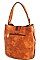 Classy Smooth PU Leather Fashion Chic Tasseled Hobo Bag JY-FN-0002