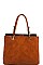 STYLISH SMOOTH PU LEATHER DESIGNER SATCHEL WITH LONG STRAP JY-FN-0006
