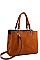STYLISH SMOOTH PU LEATHER DESIGNER SATCHEL WITH LONG STRAP JY-FN-0006