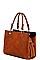 STYLISH SMOOTH PU LEATHER DESIGNER SATCHEL WITH LONG STRAP JY-FN-0006