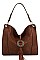 STYLISH TASSEL ACCENT HOBO BAG