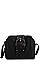 TRENDY LARGE BUCKLE ACCENT CROSS BODY BAG