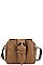 TRENDY LARGE BUCKLE ACCENT CROSS BODY BAG