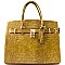 Crocodile Print Padlock Over-sized Celebrity Tote - New Colors