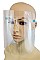 PACK OF 4 TRANSPARENT DETACHABLE MEDICAL DENTAL FULL FACE SHIELD KITCHEN COOKING FACE MASK