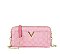 OVAL V DESIGN ZIPPER WALLET W STRAP