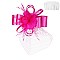 Classy Fascinator with Satin Bow W/feather SLFT702