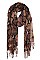 Animal PRINT OBLONG TASSEL SCARF