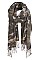 Animal PRINT OBLONG TASSEL SCARF