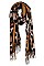 LEOPARD PRINT OBLONG TASSEL SCARF