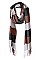 PACK OF 12 FASHION OBLONG TASSEL PLAID PRINT SCARF