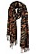 TRENDY OBLONG TASSEL ANIMAL PRINT SCARF