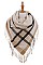 PACK OF 12PCS ASSORTED COLOR PLAID PATTERN BLANKET TASSEL SCARVES