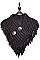 BUTTON ACCENT KNITTED FRINGE INFINITY SCARVES
