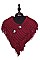 BUTTON ACCENT KNITTED FRINGE INFINITY SCARVES