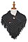 BUTTON ACCENT KNITTED FRINGE INFINITY SCARVES