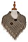 BUTTON ACCENT KNITTED FRINGE INFINITY SCARVES