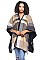 Classy Over Size Multi Tone Plaid Poncho FM-AO606