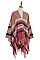 TRENDY PLAID PATTERN FRINGE PONCHO