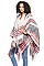 Stylish Over Size Plaid Fringe Poncho FM-AO611