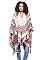 Stylish Over Size Plaid Fringe Poncho FM-AO611