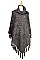 Fashionable Hand Crochet Fringe Poncho FM-AO621